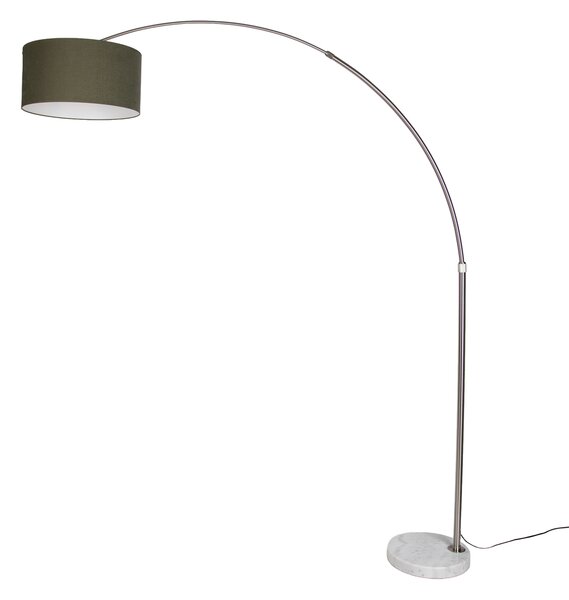 Lampada da terra in acciaio con paralume verde scuro 50 cm - XXL