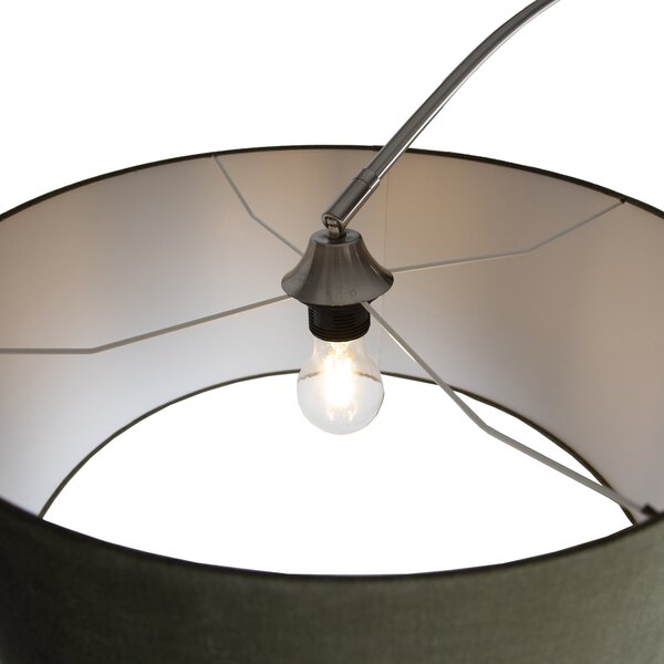 Lampada da terra in acciaio con paralume verde scuro 50 cm - XXL