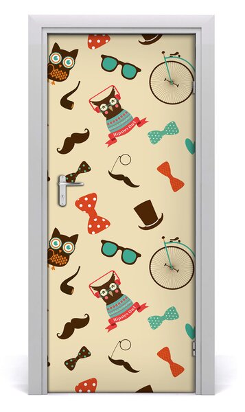 Adesivo per porta Orto per bici da gufo 75x205 cm