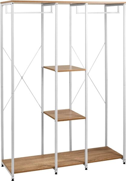 Armadio Happyment Japonus - Design aperto - Con spazio di archiviazione - Bianco - Scarpiera e armadio - Metallo