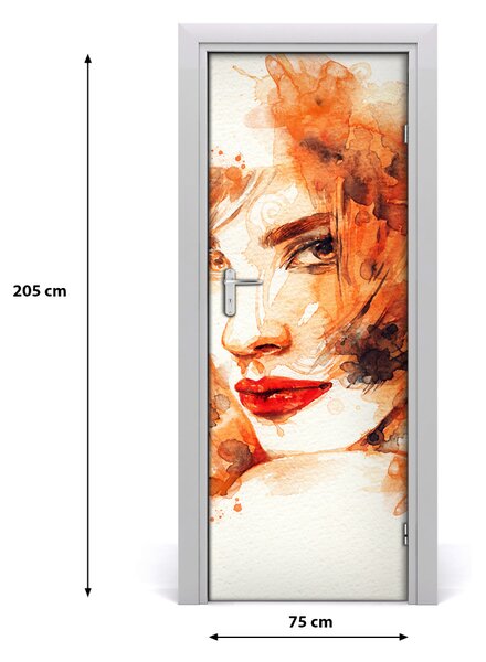 Rivestimento Per Porta Donna di astrazione 75x205 cm