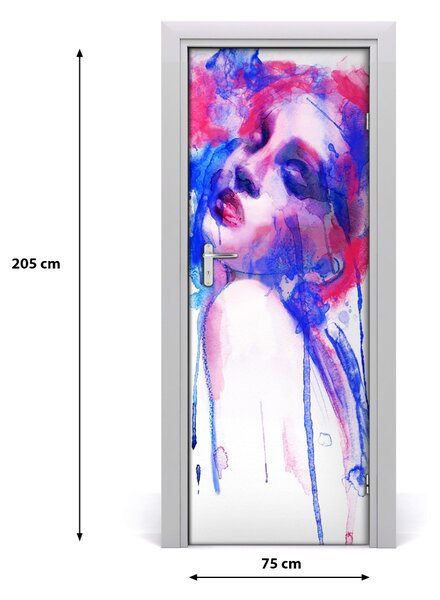 Rivestimento Per Porta Donna di astrazione 75x205 cm