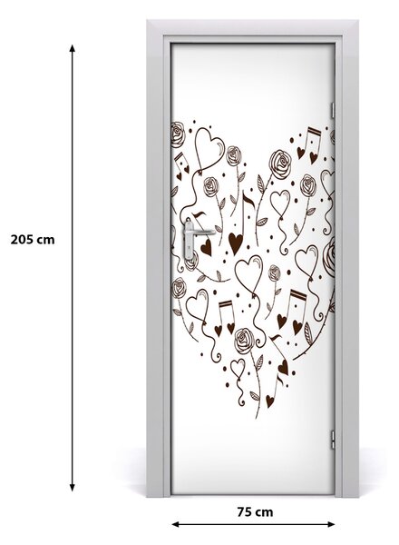Adesivo per porta interna a casa a casa 75x205 cm