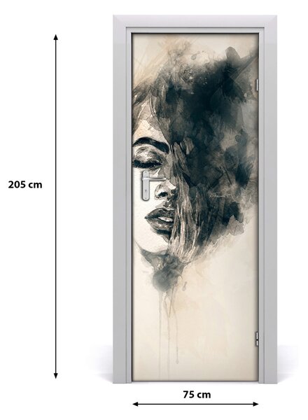 Rivestimento Per Porta Donna di astrazione 75x205 cm