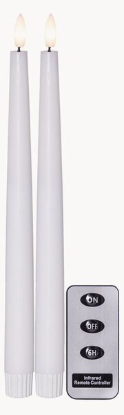 Candele LED a fiamma Slim con funzione timer e telecomando, 2 pz