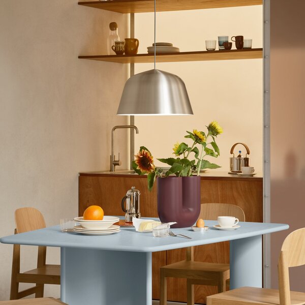 Lampada a sospensione Muuto, Ambit, dimmerabile, Grigio, Soggiorno, Alluminio, Design