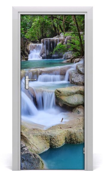 Adesivo per porta Thailandia cascata 75x205 cm