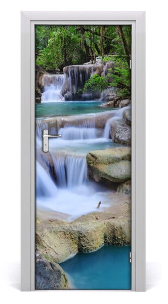 Adesivo per porta Thailandia cascata 75x205 cm