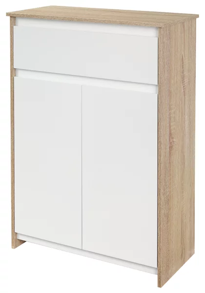 Kleankin Mobiletto da Bagno con Armadietto e Cassetto, Mobile Multiuso Salvaspazio, 60x30x90cm, Color Legno e Bianco | Aosom Italy