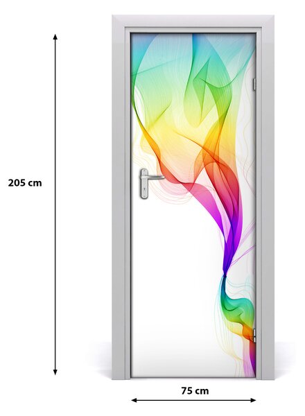 Rivestimento Per Porta Astrazione colorata 75x205 cm