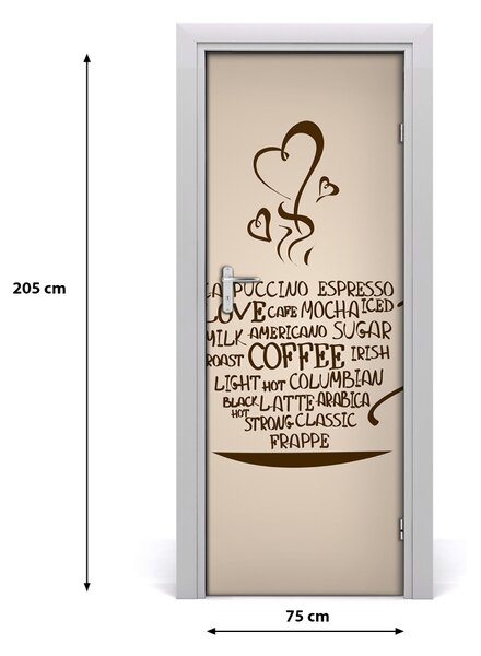 Adesivo per porta tazza di caff? 75x205 cm