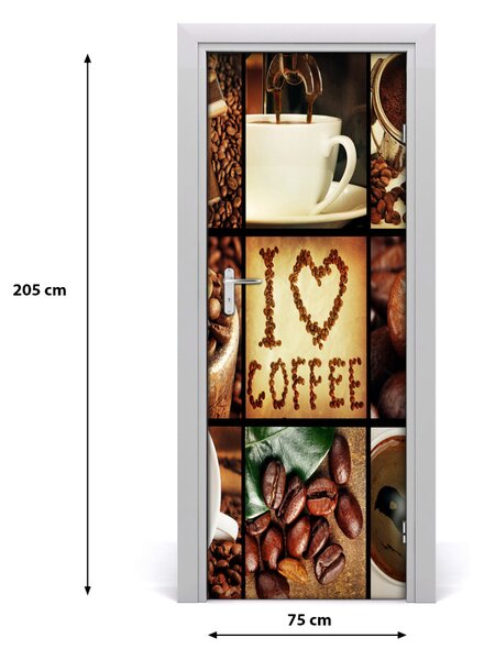 Adesivo per porta interna CAFFARE CAFFARE CASA 75x205 cm