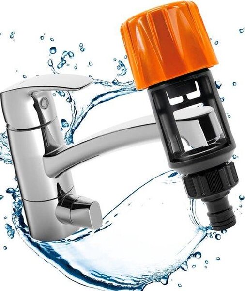 Adattatori universali per tubi da giardino, arancioni, robusti e resistenti