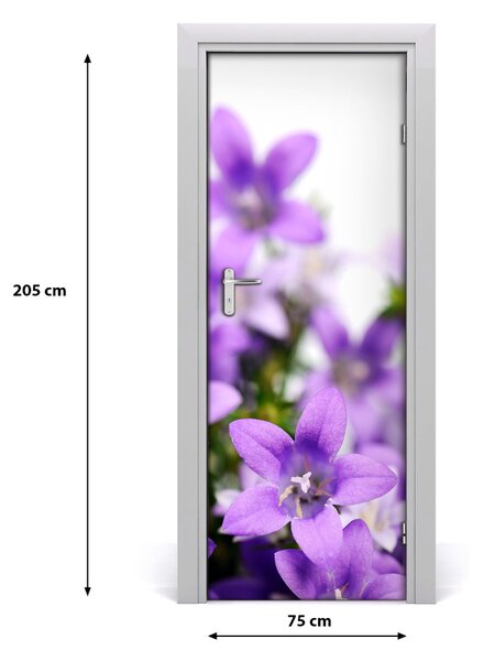 Adesivo per porta Campane viola 75x205 cm