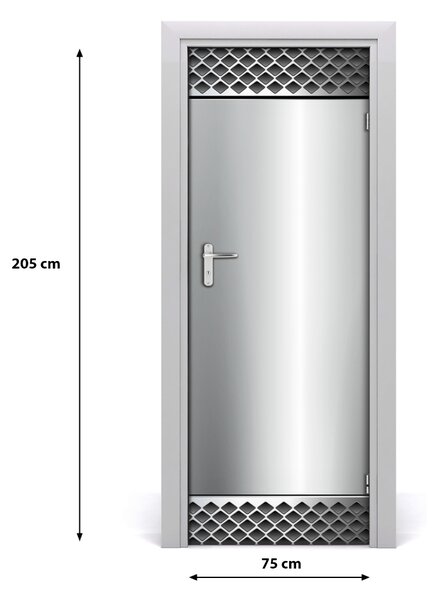 Adesivo per porta interna Sfondo metallico 75x205 cm