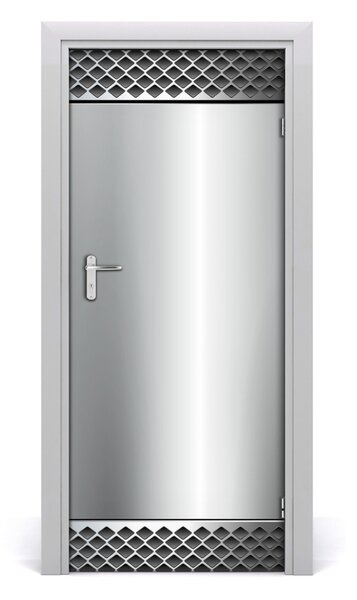 Adesivo per porta interna Sfondo metallico 75x205 cm