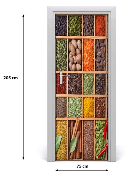 Rivestimento Per Porta Spezie colorate 75x205 cm