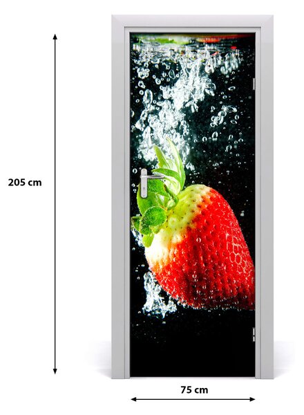 Rivestimento Per Porta Fragola sott'acqua 75x205 cm