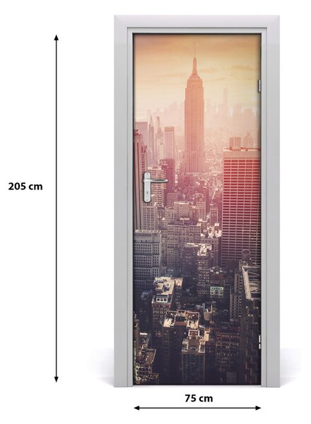 Rivestimento Per Porta Panorama di New York 75x205 cm