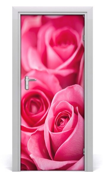 Adesivo per porta interna Rose rosa 75x205 cm
