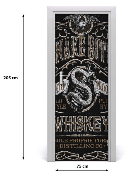 Sticker porta Detti whisky 75x205 cm