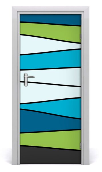 Rivestimento Per Porta Strisce colorate 75x205 cm