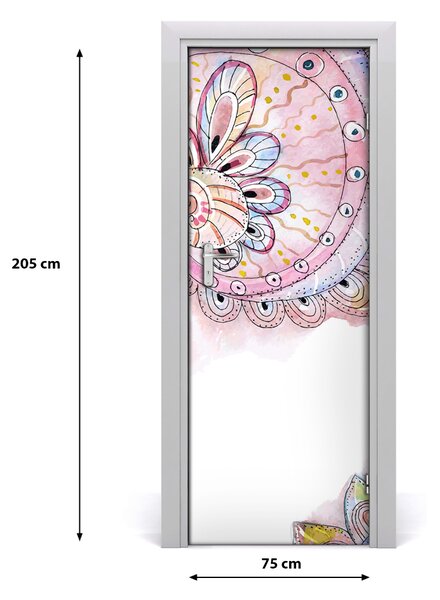 Adesivo per porta interna Modello astratto 75x205 cm