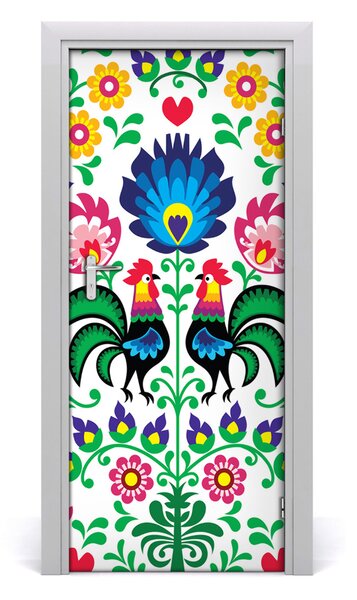 Poster adesivo per porta Modello etnico 75x205 cm