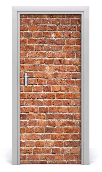 Adesivo per porta interna Muro di mattoni 75x205 cm