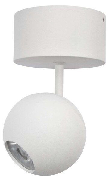 Faretto LED da Soffitto Bora Surface 8,5W 36º 2700K Bianco Opaco, Faro Sferico Orientabile Alta Resa Cromatica - Beneito & Faure