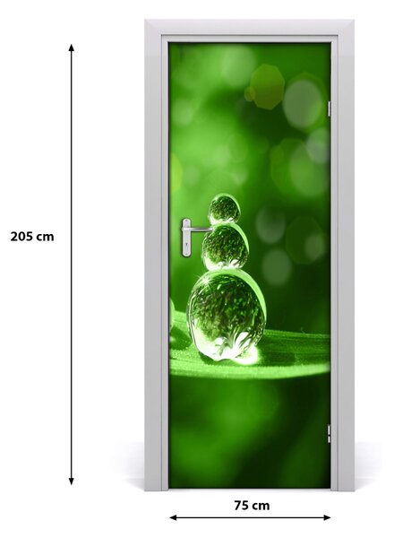 Sticker porta Cade sull'erba 75x205 cm