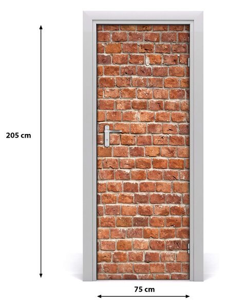 Adesivo per porta interna Muro di mattoni 75x205 cm