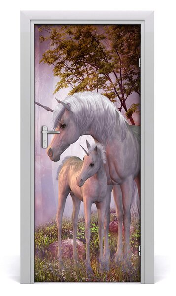 Adesivo per porta interna Unicorno 75x205 cm