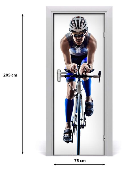 Poster adesivo per porta Sport ciclista 75x205 cm