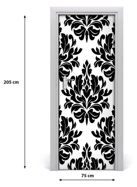 Adesivo per porta interna ornamenti domestici 75x205 cm