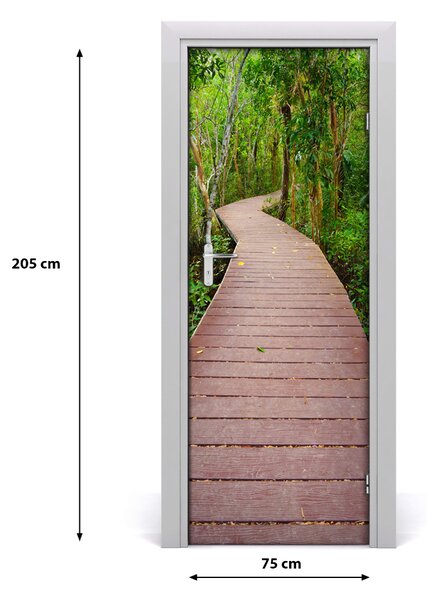 Rivestimento Per Porta Sentiero nella giungla 75x205 cm