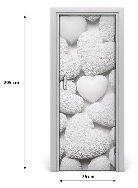 Sticker porta sfondo bianco 75x205 cm