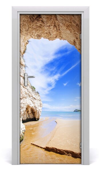 Adesivo per porta Cave by the Sea 75x205 cm