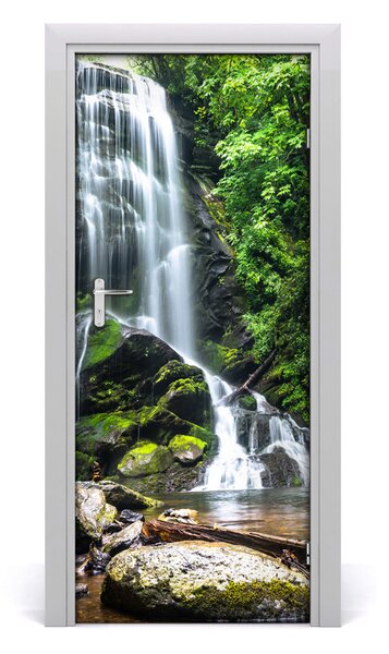 Adesivo per porta Cascata nella giungla 75x205 cm
