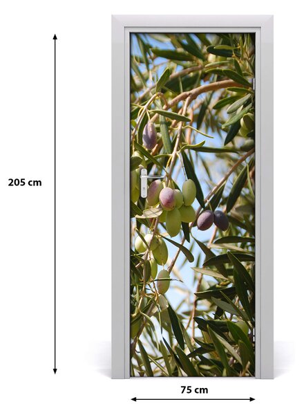 Sticker porta Olive su un albero 75x205 cm