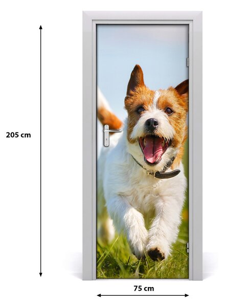 Adesivo per porta Jack Russell Dog 75x205 cm