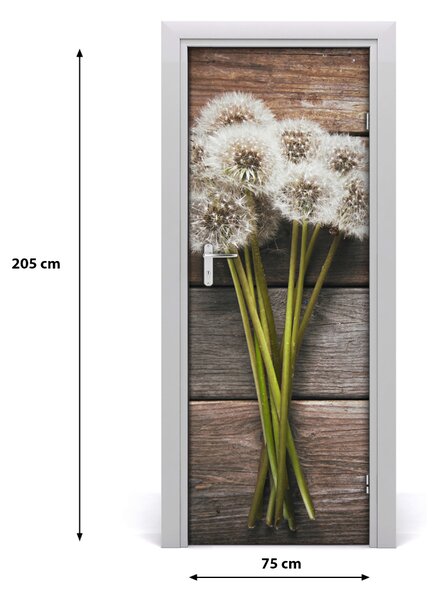 Poster adesivo per porta Bouquet dentelione 75x205 cm