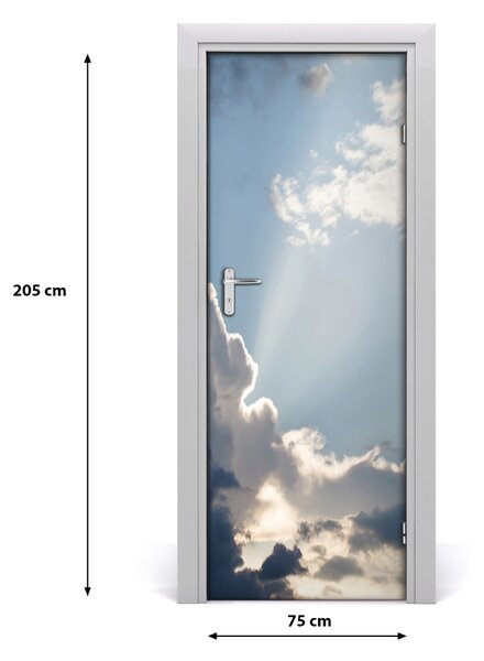 Adesivo per porta Nuvole nel cielo 75x205 cm