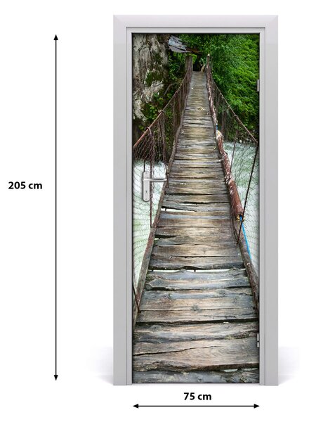 Adesivo per porta interna Ponte sospeso 75x205 cm
