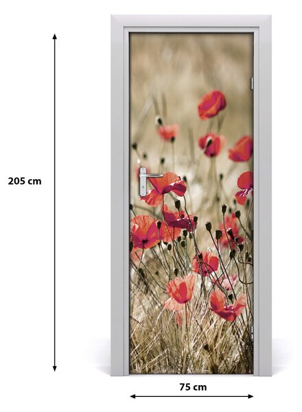 Sticker porta Fiori di campo 75x205 cm