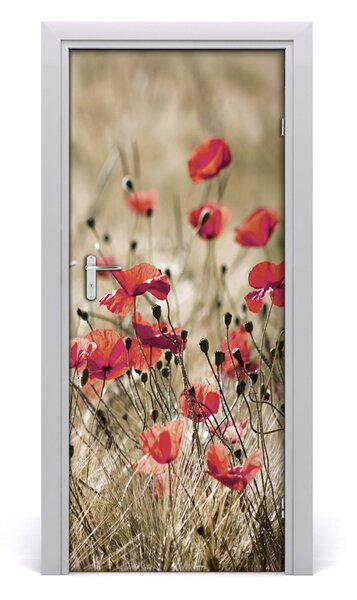 Sticker porta Fiori di campo 75x205 cm