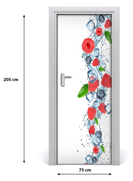 Rivestimento Per Porta Frutti forestali e ghiaccio 75x205 cm