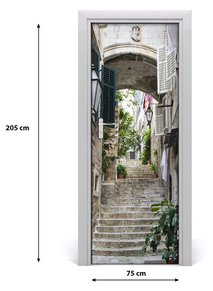Rivestimento Per Porta Strade di Dubrovnik 75x205 cm