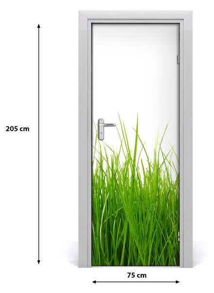 Adesivo per porta interna erba verde 75x205 cm