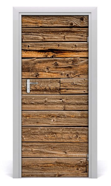 Poster adesivo per porta Muro di legno 75x205 cm
